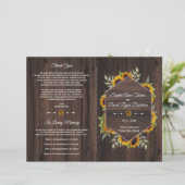 Waterverf zonnebloemen Geometrisch Old Barn Progra (Staand voorkant)