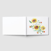 Waterverf zonnebloemen gepersonaliseerd gastenboek (Volledig)