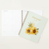 Waterverf Zonnebloemen Gepersonaliseerd Planner (Display)