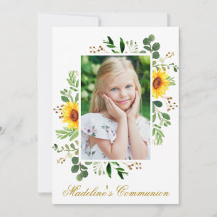 Waterverf zonnebloemen Greenery Fotocommunie Kaart