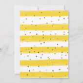 Waterverf Zonnebloemen Grens Lijst Quinceanera Kaart (Achterkant)