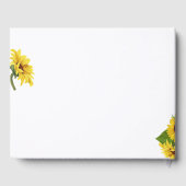 Waterverf zonnebloemen Handschrift Guestbook Gastenboek (Achterkant)