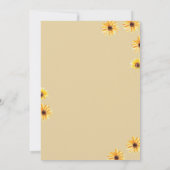 Waterverf Zonnebloemen is niet mooi jarig Kaart (Achterkant)