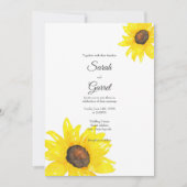 Waterverf zonnebloemen kaart (Voorkant)