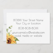 Waterverf Zonnebloemen Kaart (Achterkant)