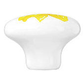 Waterverf zonnebloemen keramische knop (Zijkant)