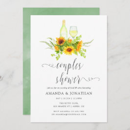 Waterverf Zonnebloemen Koppels douche Kaart