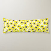 Waterverf zonnebloemen lichaamskussen (Voorkant)