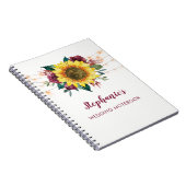 Waterverf Zonnebloemen Lichten Gepersonaliseerde b Notitieboek (Rechterzijde)