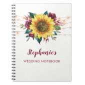 Waterverf Zonnebloemen Lichten Gepersonaliseerde b Notitieboek (Voorkant)