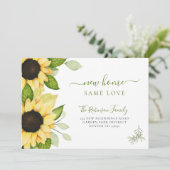 Waterverf zonnebloemen moderne beweging aankondiging (Staand voorkant)