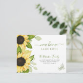 Waterverf zonnebloemen moderne beweging aankondigingskaart (Staand voorkant)