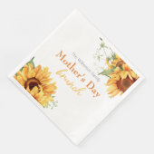 Waterverf Zonnebloemen Moederdag Brunch Servet (Hoek)