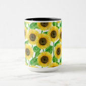 Waterverf zonnebloemen mok (Midden)