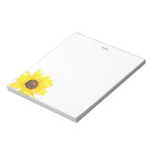 Waterverf zonnebloemen notitieblok (Linkerzijde)