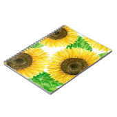 Waterverf zonnebloemen notitieboek (Linkerzijde)