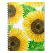Waterverf zonnebloemen notitieboek (Voorkant)