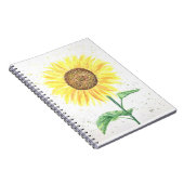 Waterverf zonnebloemen notitieboek (Rechterzijde)