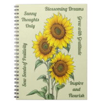 Waterverf Zonnebloemen