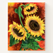 Waterverf Zonnebloemen Notitieboek (Achterkant)