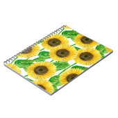 Waterverf zonnebloemen notitieboek (Linkerzijde)