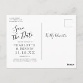 waterverf zonnebloemen op blauw Save the date Briefkaart (Achterkant)