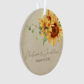 Waterverf Zonnebloemen op het vette perkament Ornament (voorkant)