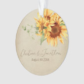 Waterverf Zonnebloemen op het vette perkament Ornament (voorkant)