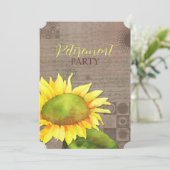 Waterverf Zonnebloemen Pensioenfeest Kaart (Staand voorkant)