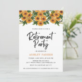 Waterverf Zonnebloemen Pensioenuitkering Kaart (Staand voorkant)