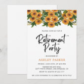 Waterverf Zonnebloemen Pensioenuitkering Kaart (Voorkant / Achterkant)