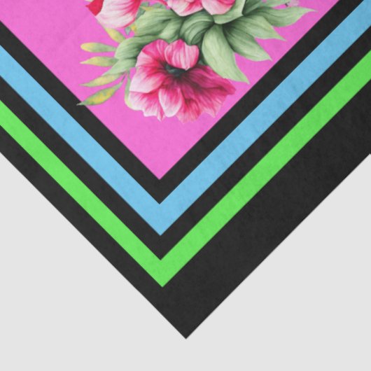 Waterverf Zonnebloemen & Roze Bloemen Decoupage Tissuepapier (Detail)