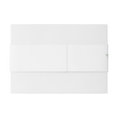 Waterverf zonnebloemen Rustic Wedding Belly Band Uitnodigingen Wikkel (Achterkant Voorbeeld)