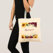 Waterverf Zonnebloemen Rustiek Bloemen Bruidsmeisj Tote Bag (Voorkant (product))