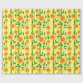  Waterverf Zonnebloemen Stalks Gift Cadeaupapier (Vlak)