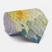 Waterverf zonnebloemen stropdas (Opgerold)