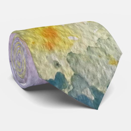 Waterverf zonnebloemen stropdas (Opgerold)