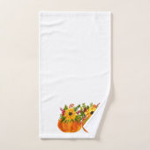 Waterverf Zonnebloemen Thanksgiving Pompoenen Herf Bad Handdoek (Handdoek)
