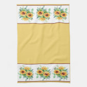 Waterverf zonnebloemen theedoek (Verticaal)