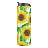 Waterverf zonnebloemen thermosbeker (Geroteerd rechts)