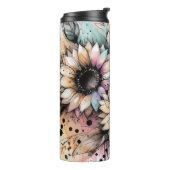 Waterverf Zonnebloemen Thermosbeker (Gedraaid links)