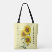 Waterverf Zonnebloemen Tote Bag (Achterkant)