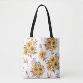 Waterverf Zonnebloemen Tote Bag (Voorkant)