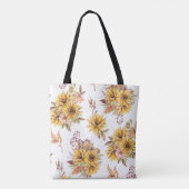 Waterverf Zonnebloemen Tote Bag (Achterkant)