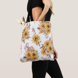 Waterverf Zonnebloemen Tote Bag