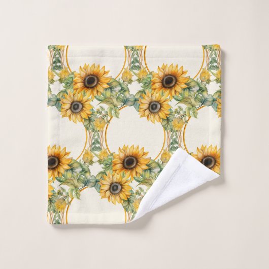 Waterverf Zonnebloemen Van Gogh Style Bad Handdoek (Wasdoekje)
