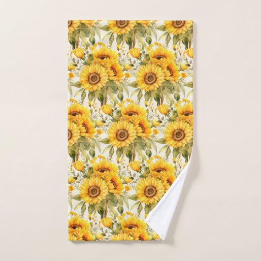 Waterverf Zonnebloemen Van Gogh Style Bad Handdoek (Handdoek)