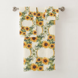 Waterverf Zonnebloemen Van Gogh Style Bad Handdoek