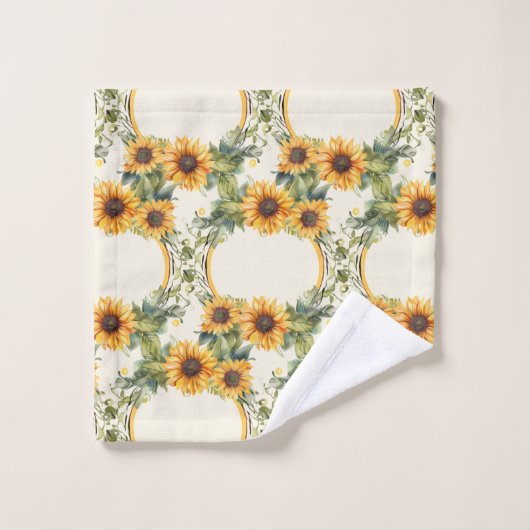 Waterverf Zonnebloemen Van Gogh Style Bad Handdoek (Wasdoekje)