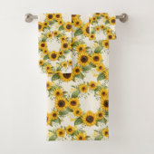 Waterverf Zonnebloemen Van Gogh Style Bad Handdoek (Insitu)